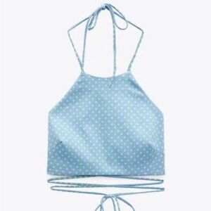 ZARA CROPPED HALTER TOP NWOT